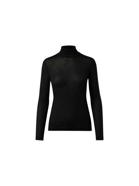 Rollkragenpullover aus Kaschmir-Seiden-Jersey