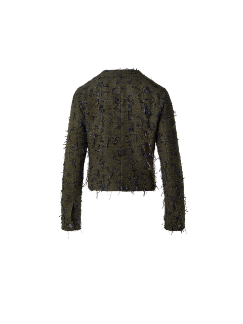 Kurze Bouclé-Jacke mit Pailletten