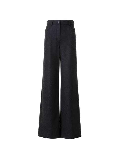 Weite winterliche Wollflanell Hose