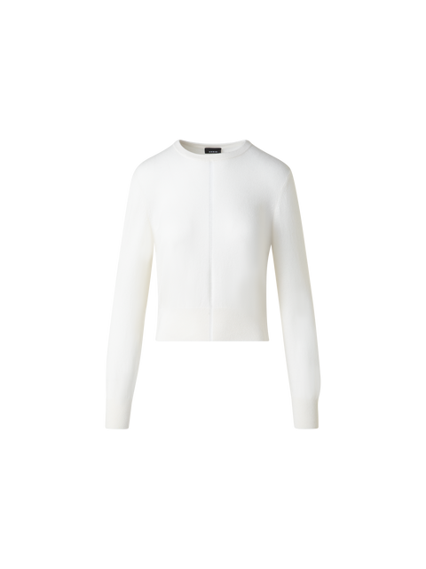 Kaschmirpullover mit transparentem Streifen