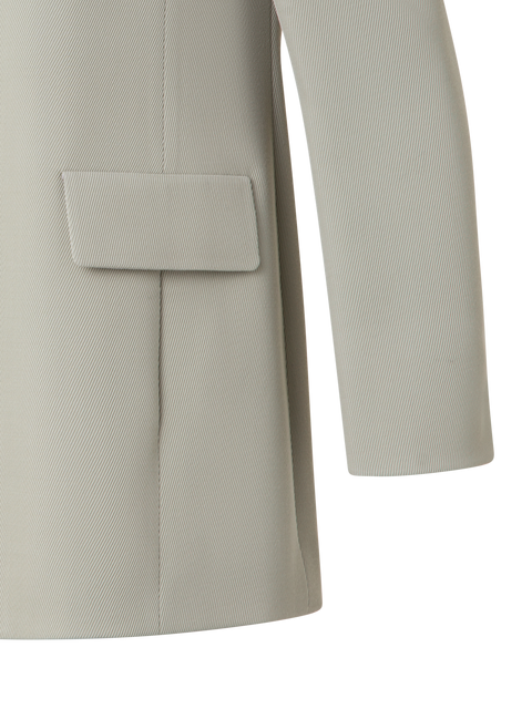 Langer Boyfriend-Blazer aus Woll-Tricotine
