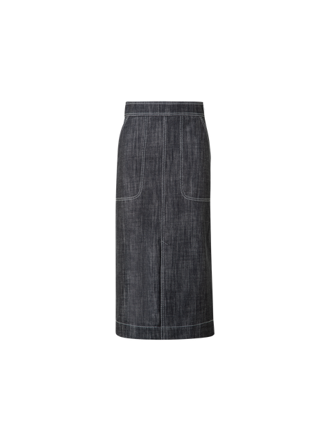 Baumwoll-Denim Jeansrock in A-Linie