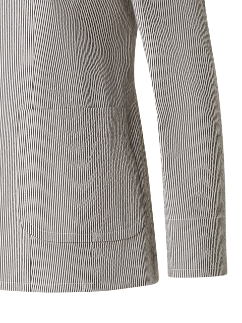 Einreihiger Blazer aus Baumwoll-Seersucker