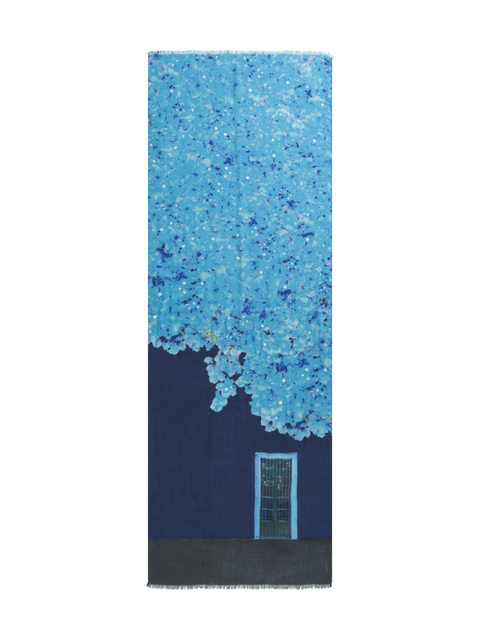 Schal mit Bougainvillea Porta-Druck