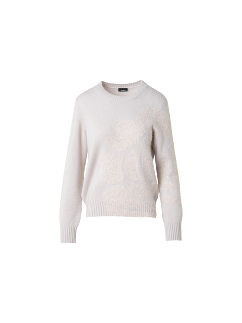 Kaschmirpullover mit 3D Anemone Intarsie