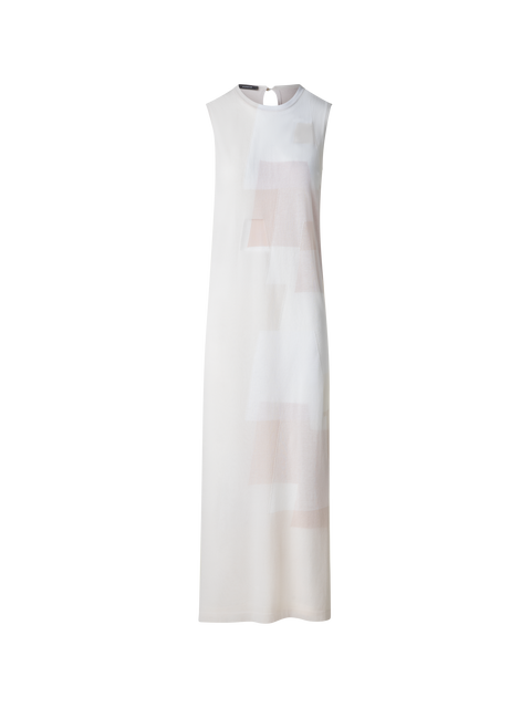 Intarsien-Strickkleid aus Leinenmischung