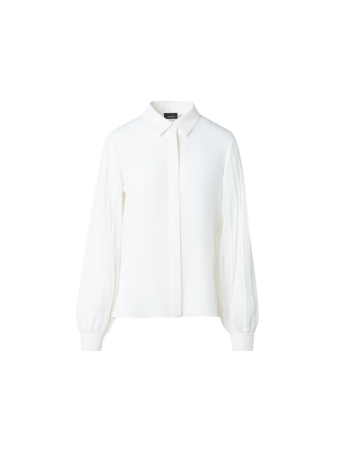 Seidenbluse mit Schleifenärmeln