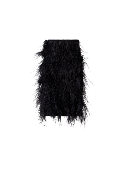 Woll Doubleface Feathered Pencil Skirt