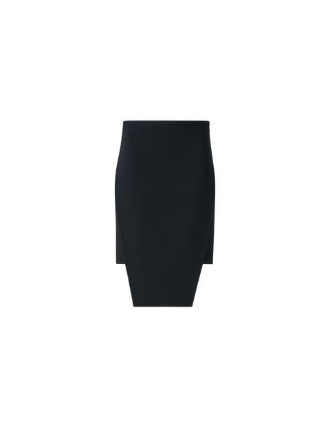 Wollcrêpe Doubleface Minirock mit Schürze