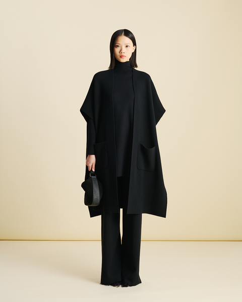 Bi-Color Kaschmir Doubleface Strick Cape