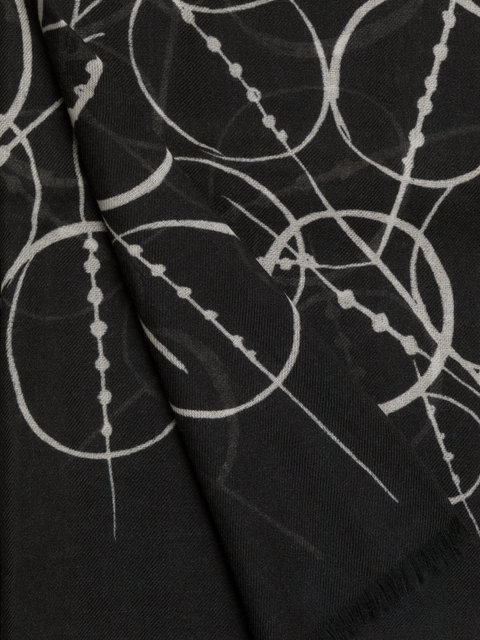 Kaschmirschal mit Polka Dots Druck