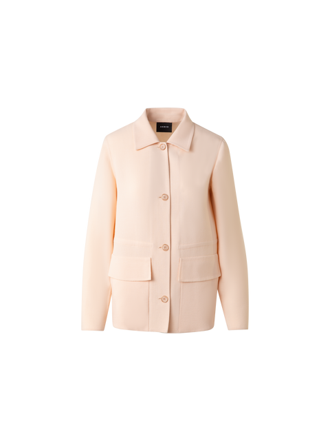 Hemdjacke mit Kordelzug aus Woll-Doubleface