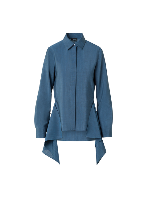 Asymmetrische Bluse aus Cool Wool