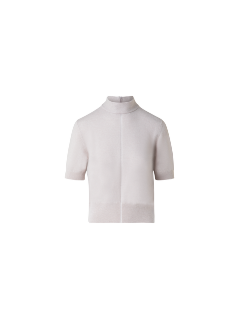 Kaschmirpullover mit transparentem Streifen