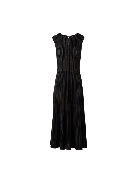 Strickkleid mit goldenen Lurex-Streifen