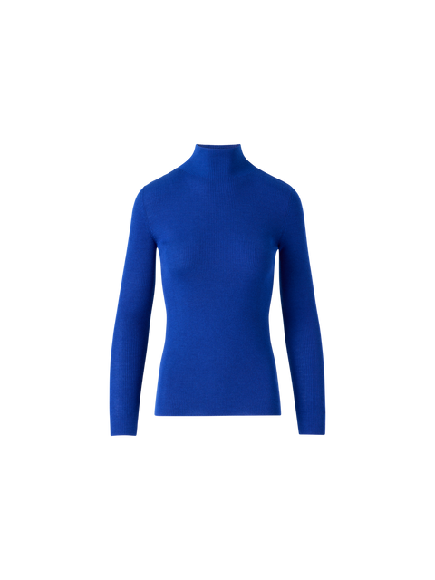 Kaschmir Seide Rippenstrick Stehkragen Pulli