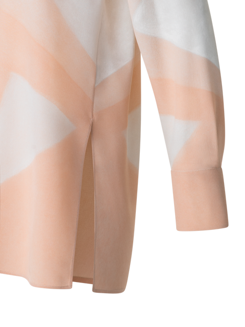 Seiden-Tunika-Bluse mit Chiaroscuro Druck