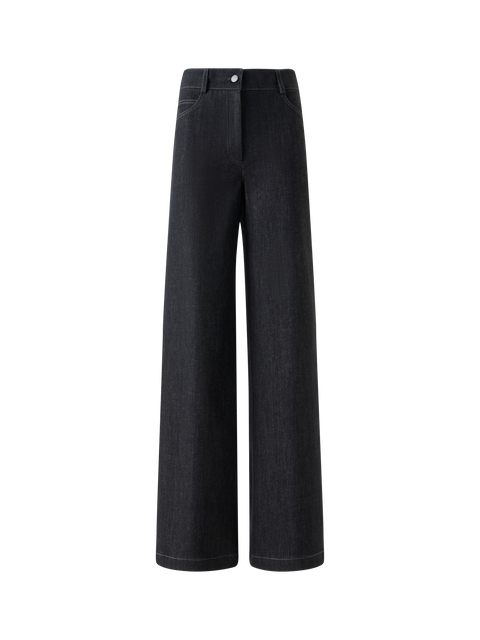Weite Stretch Baumwoll Denim Hose