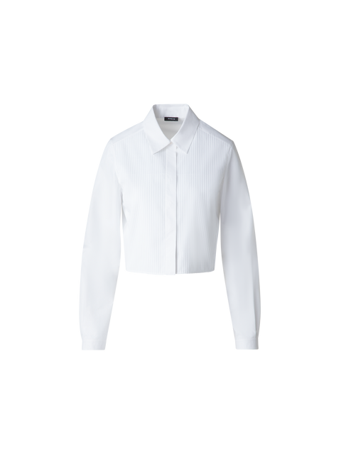 Cropped-Baumwoll-Bluse