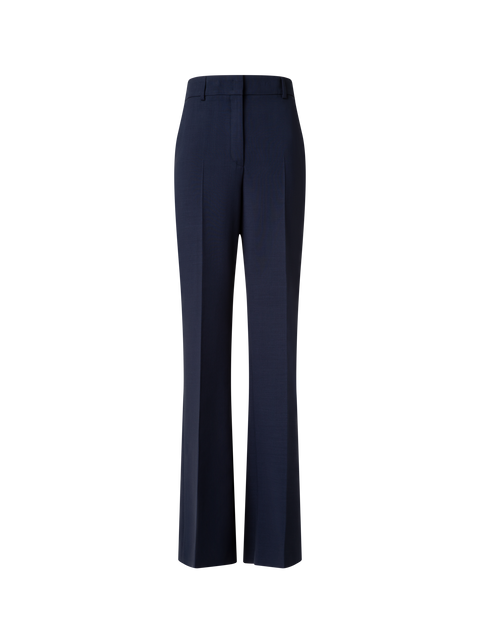 Weite Gerade Hose aus Woll-Stretch-Doubleface