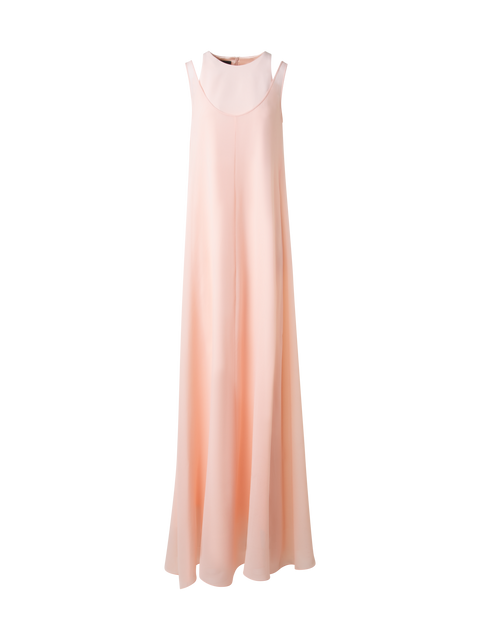 Langes Double-Layer-Seidenkleid