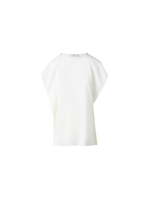 Schulterfreie Laser Cut Bluse mit Drapierung