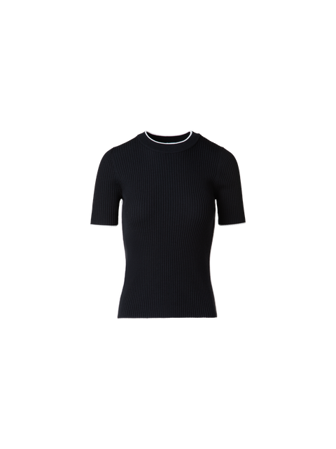 Kurzarmpullover aus Virgin Wool