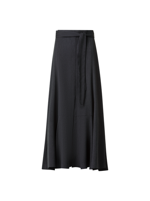 Langer weiter Boho Wollflanell Rock