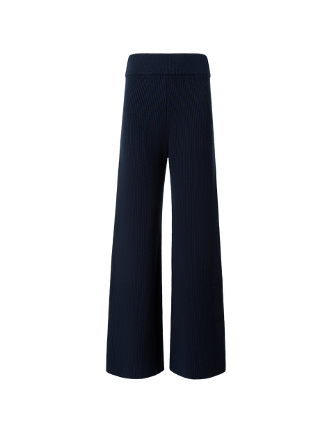 Weite Strickhose aus Woll-Kaschmir-Mischung