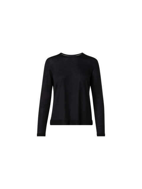 Nahtloser Pullover aus Kaschmir und Seide