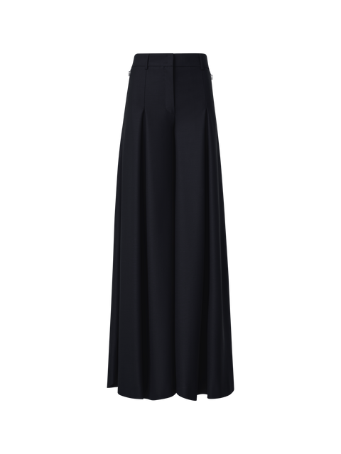 Extra Weite Palazzo-Hose aus Woll-Gabardine