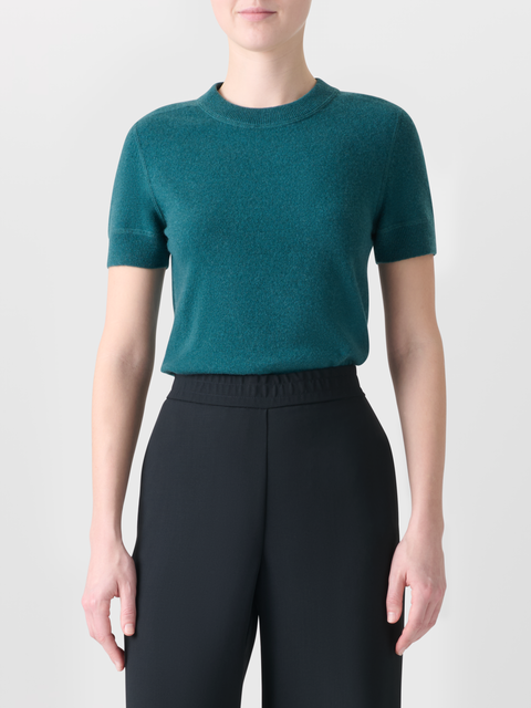 Kurzarmpullover aus reinem Kaschmir