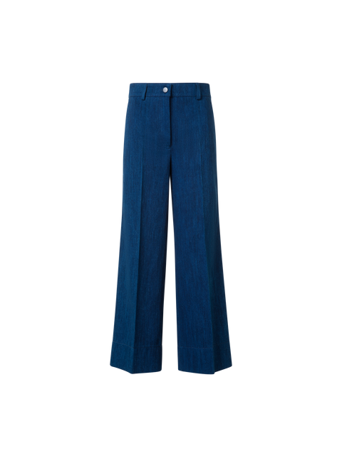 Cropped Weite Baumwoll-Jeans