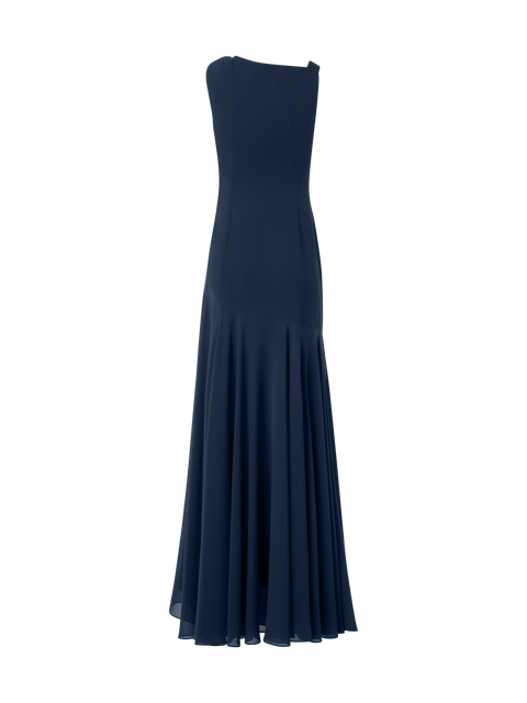 Langes Kleid mit Swarovski Applikationen