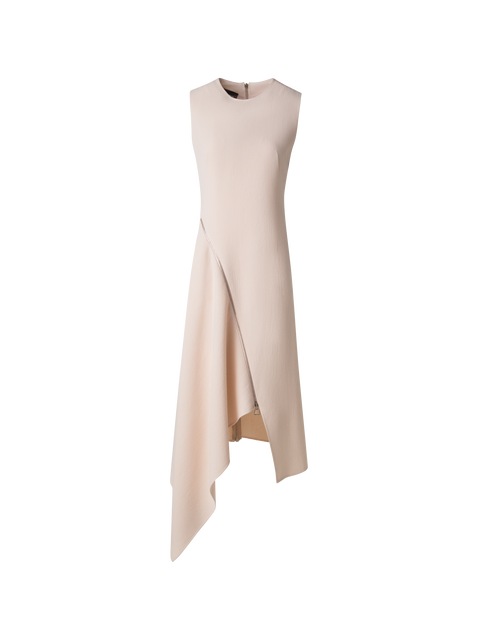 Asymmetrisches Kleid aus Woll-Doubleface