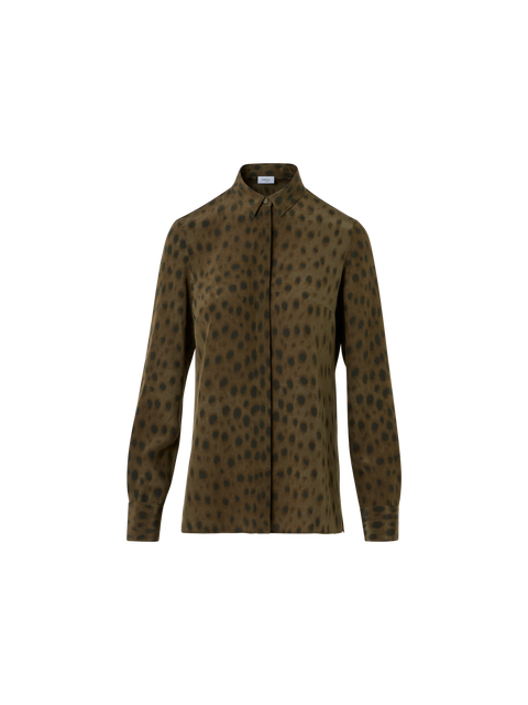 Seidenbluse im Leopard Print