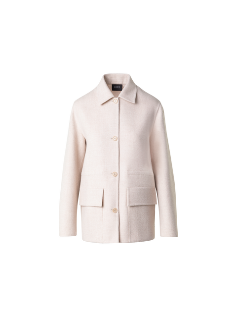 Oversize Jacke aus Kaschmir-Doubleface