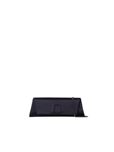 Anouk Satin-Clutch mit Kristalltrapez