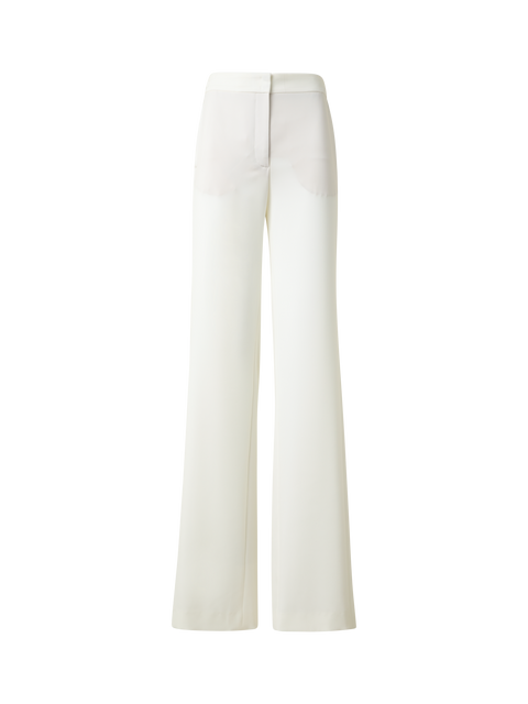 Gerade Laser-Cut-Hose mit elastischer Taille
