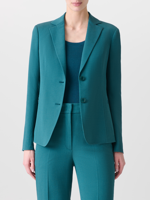 Blazer aus Baumwoll-Seiden-Doubleface