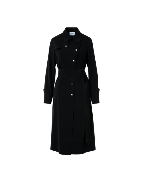 Laser-Cut Trenchcoat aus Crêpe