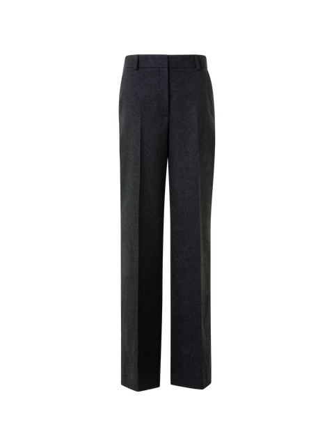 Weite Wollflanell Hose gerade geschnitten