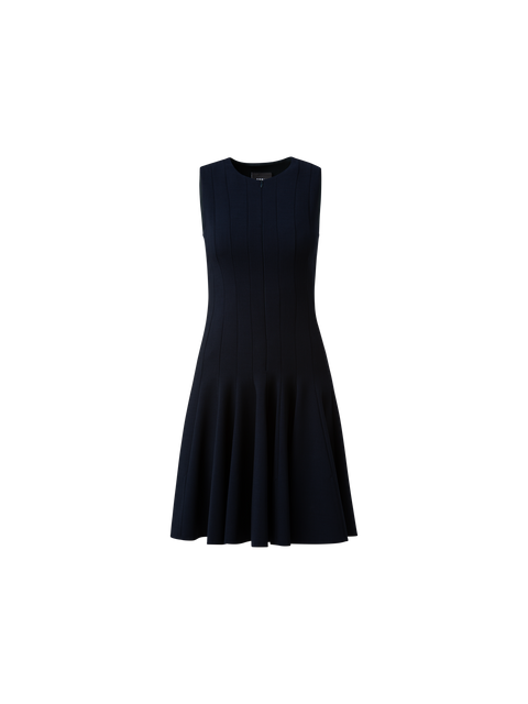 Kleid aus Woll-Doubleface mit Plissee-Details