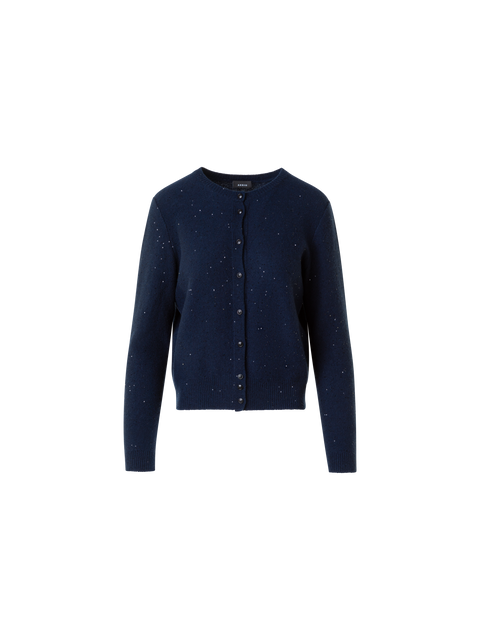 Wolle Kaschmir Pailletten Strick Cardigan