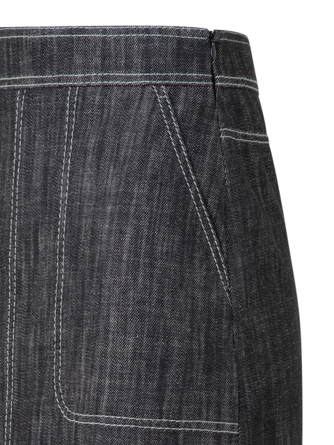 Baumwoll-Denim Jeansrock in A-Linie
