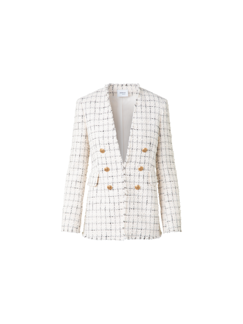Langer Blazer in Chunky Tweed