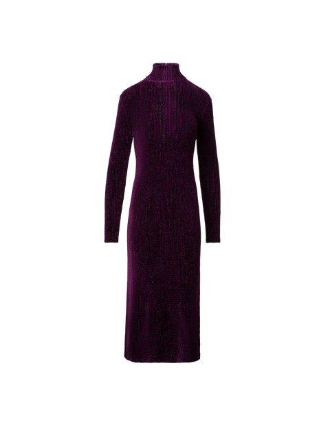 Chenille-Ripp-Schlauchkleid mit langen Ärmeln