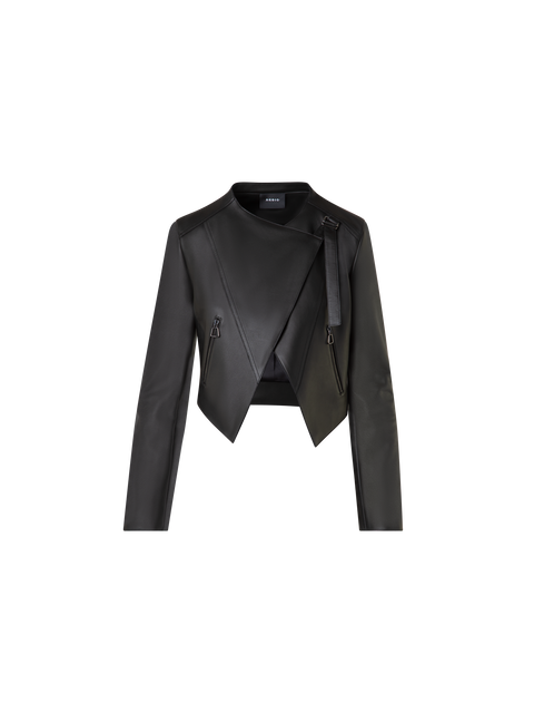 Asymmetrische Leder-Bikerjacke