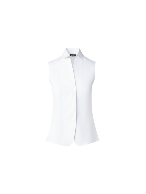 Ärmellose Bluse aus Baumwolle mit Stretchanteil
