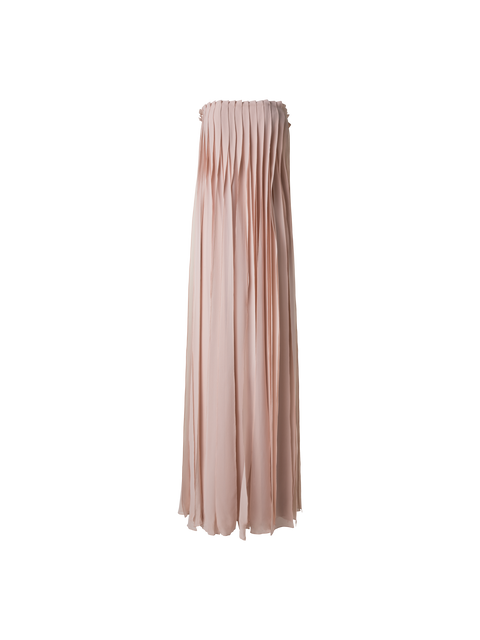 Langes Seiden-Abendkleid mit Korsage